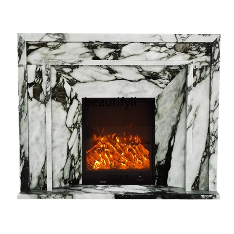 

A Marble Arabescato Fireplace Stone Curio Cabinet Decoration European French Fireplace