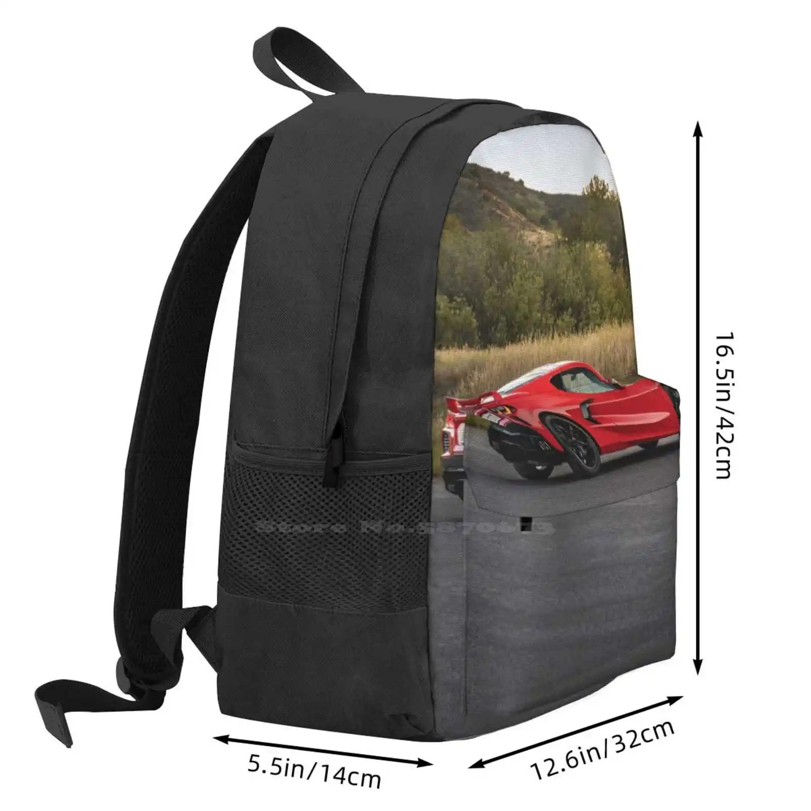 American IconC8 Stringray V8 mochila, 3D Print Design, bolsa de estudante, carros esportivos, supercarro, hipercarro