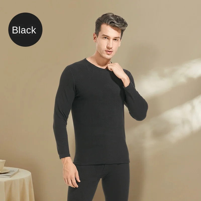 Men\'s Cashmere Thermal Underwear Close Fitting Suit Underwear Thick Silk Underwear For Autumn And Winter Men\'s Thermal Underwear