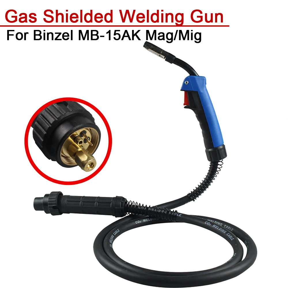 Mig Mag Welding Machine/Equipment Accessories 3M Binzel 15AK Weld Torch/Gun with Europ Connector for Mig Mag Welding Equipment