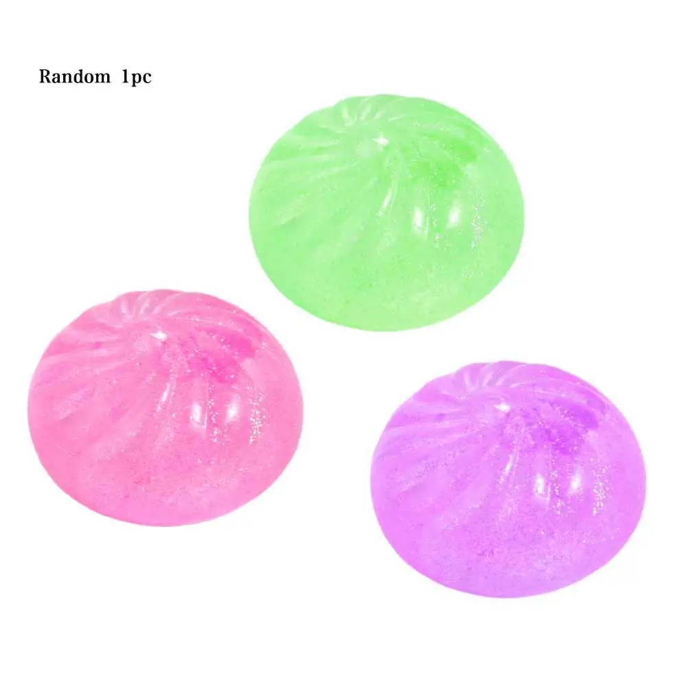 Steamed Bun Crystal Steamed Bun Fidgets Toys Gold Powder Crystal Simulation Steamed Bun Squeeze Toys Simulation Syrup