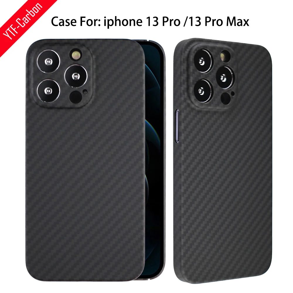 

YTF-carbon real carbon fiber case For iphone 13 Pro Max Protect the phone lens cover Aramid 13 mini