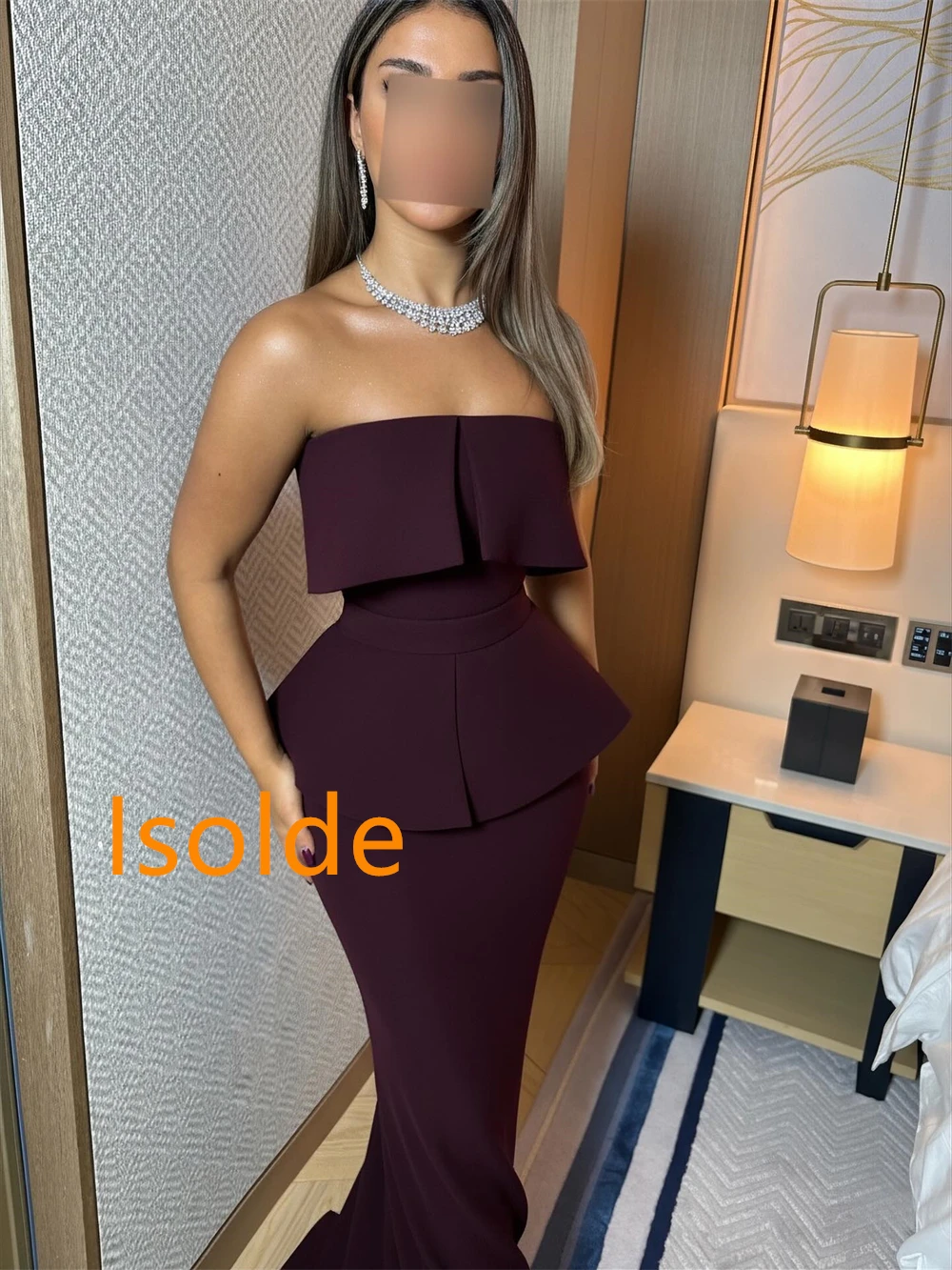 Customized Mermaid Soft Jersey Evening Dress Exquisite Strapless Sleeveless Celebrity Gowns High Quality Special Occasion Gowns