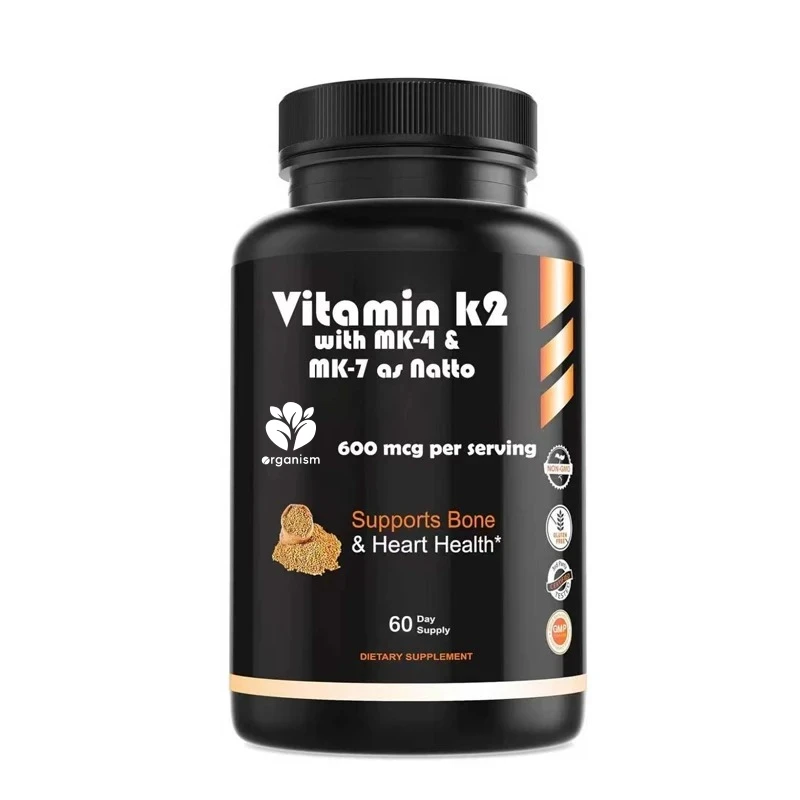 Vitamin K2 Supplement - Full spectrum Vitamin K2-MK7, MK4, and D- Supports Bone Health