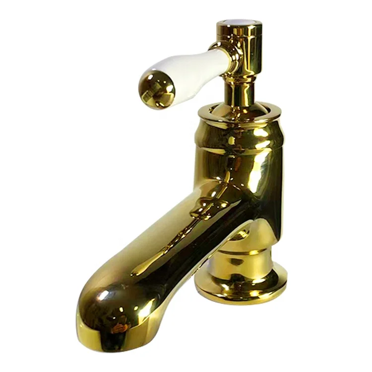 

British Classics Single Handle All Brass Deck Mounted Faucet Touchless CE Approval for Gym 5 Years Warranty Brushed Factory