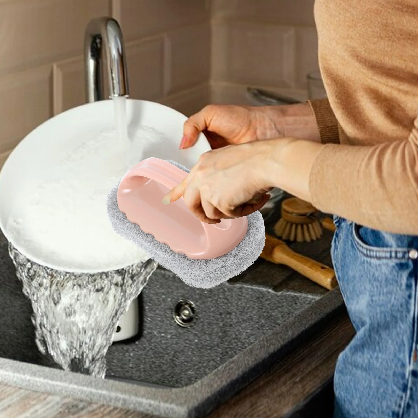 

Multipurpose Cleaning Brush for Bathroom Tiles Kitchen Cookware Material Effective Cleaning Daily Scrub Bath Surface