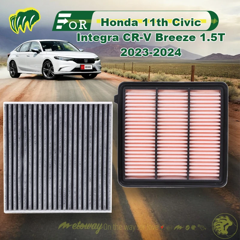 

For Honda 11th Civic Integra CR-V Breeze 1.5T 2023-2024 Air Conditioner Filter Car Cabin Air Filter Replace Accessories