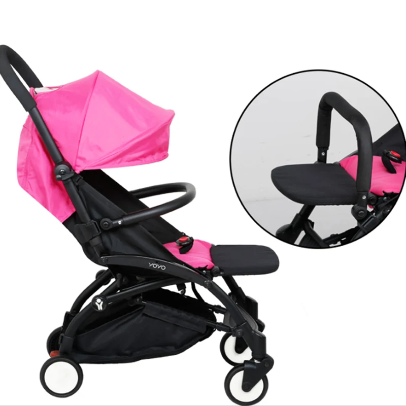 Reposapiés de extensión de 21cm para cochecito de bebé, reposabrazos de cuero PU para Babyzen Yoyo /yoya, accesorios para carrito infantil