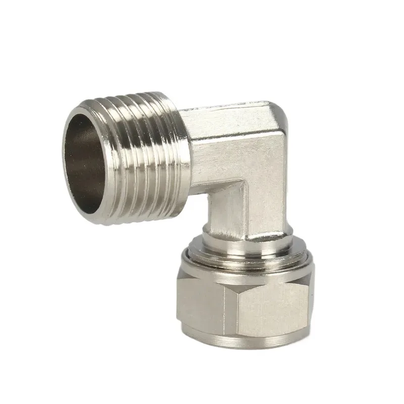 Pneumatic Quick Plug Elbow Connector Male Thread Straight Through Copper Pipe Fitting 1/8 to 6mm 8mm 10mm