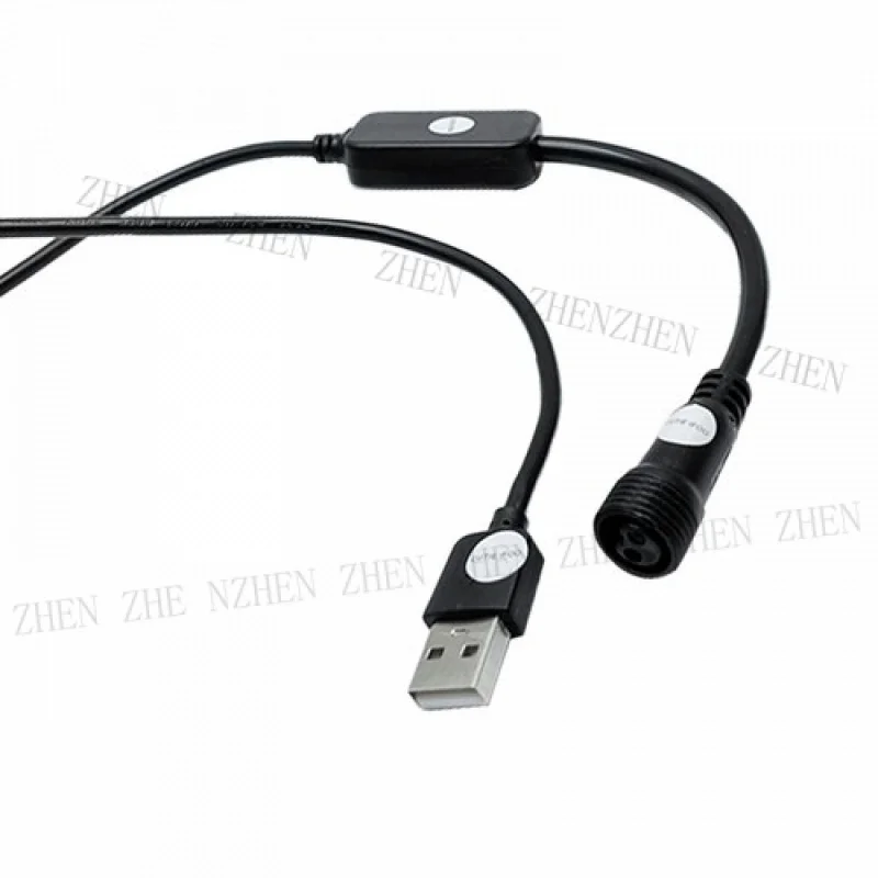 Y Y USB To 2Pin Charging Extension Connector Power Cable Suitable for Solar Lights