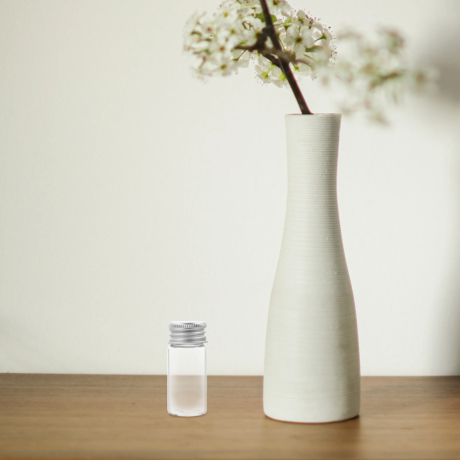 

20 Pcs Storage Jars Reusable Clear Glass Container with Lid Transparent Containers Bottles