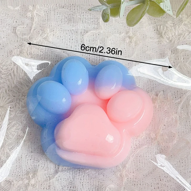 Cute Soft Cat Claw Squeeze Toy Slow Rebound Soft Mochi Toy Cartoon Stress Relief Toys Adults Novel Gifts