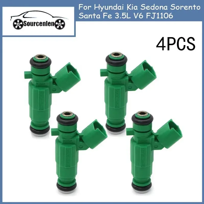 4-8pcs 35310-3C400 353103C400 Car Fuel Injector Nozzle for - Hyundai Kia Sedona Sorento Santa Fe 3.5L V6 FJ1106