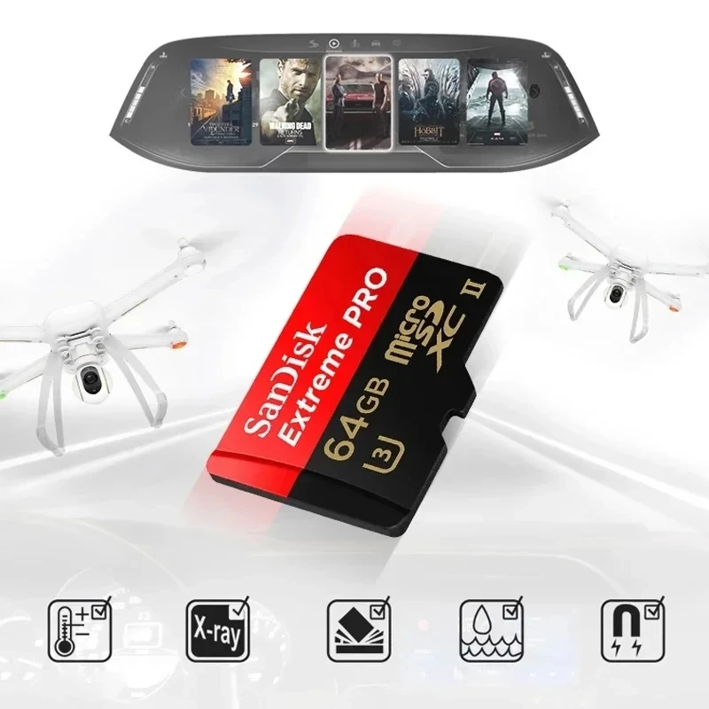 Extreme PRO card 32GB A1 128GB 64GB 256GB 512G 1TB A2 UHS-I V30 U3 Micro SD Card suitable for 4K DJI drone Gopro sports Camera