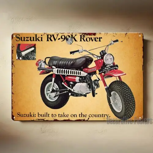 Y1,Rv-90k rover Motorcycle Metal Poster - Collectable Sign Size:20x30cm-aluminum