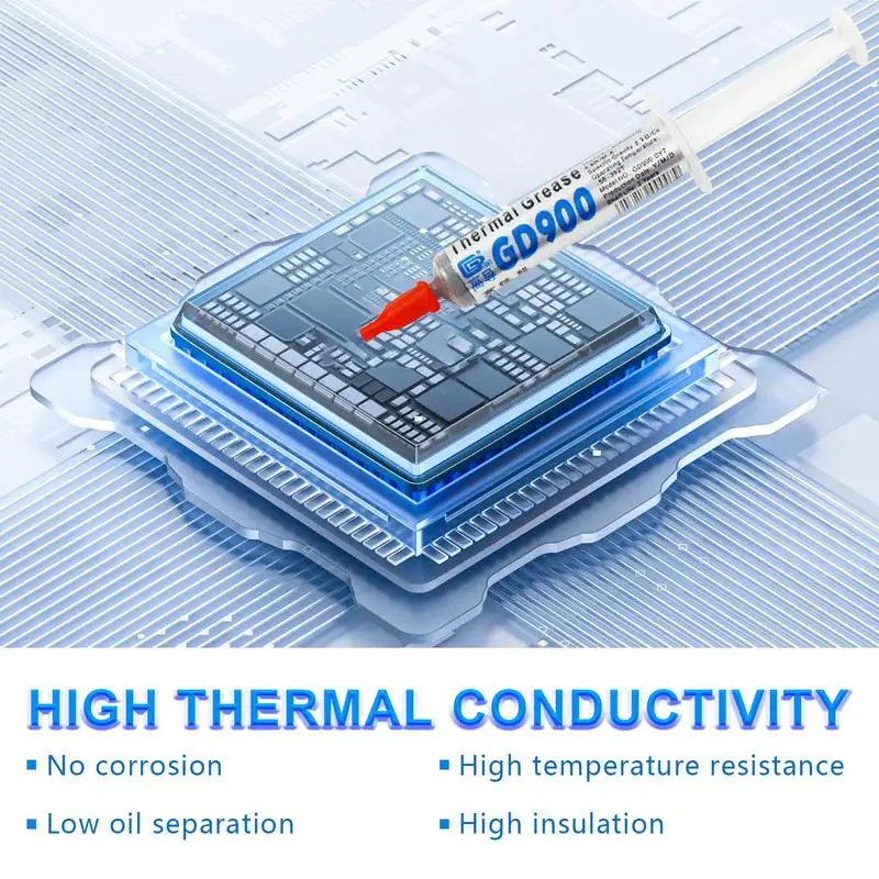 Thermal Conductive Grease GPU Thermal Paste Non-Conductive Heatsink Paste for CPU GPU High-Performance CPU Coolers Heat Grease