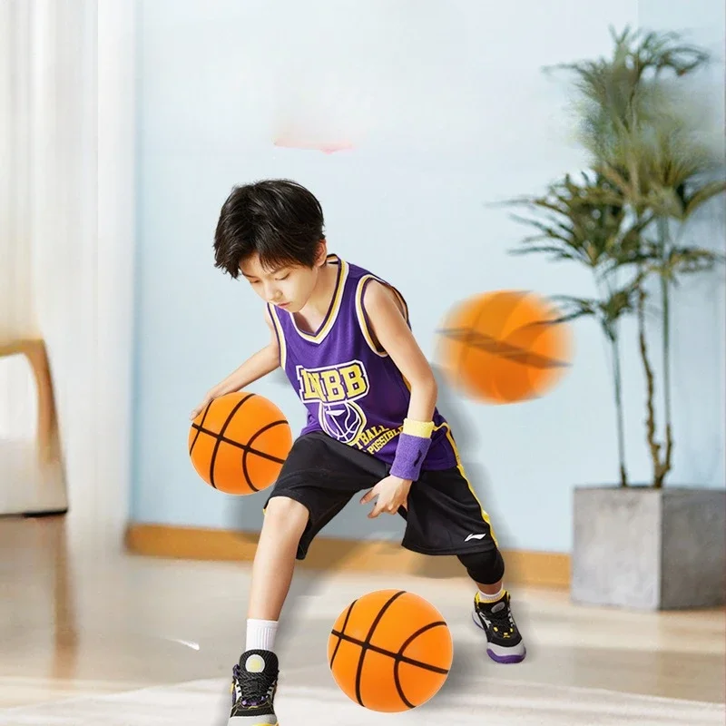 Pelota silenciosa de baloncesto para niños, juguete de entrenamiento para interiores, se puede limpiar con agua sin caídas, producto nuevo