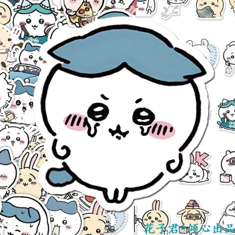 64pcs Cartoon Cute Pattern Stickers Hachiware Usagi Momonga Used To Decorate Mobile Phone Cases Desktops and Water Cups view 5