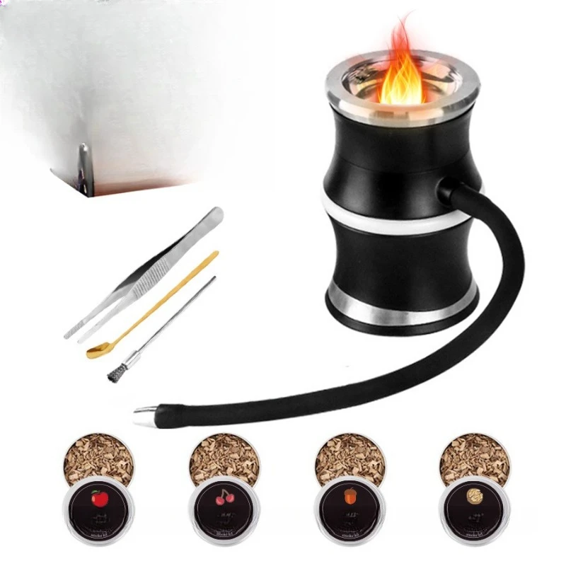 Electric smoker set USB rechargeable cocktail smoker portable smoker cover color box set