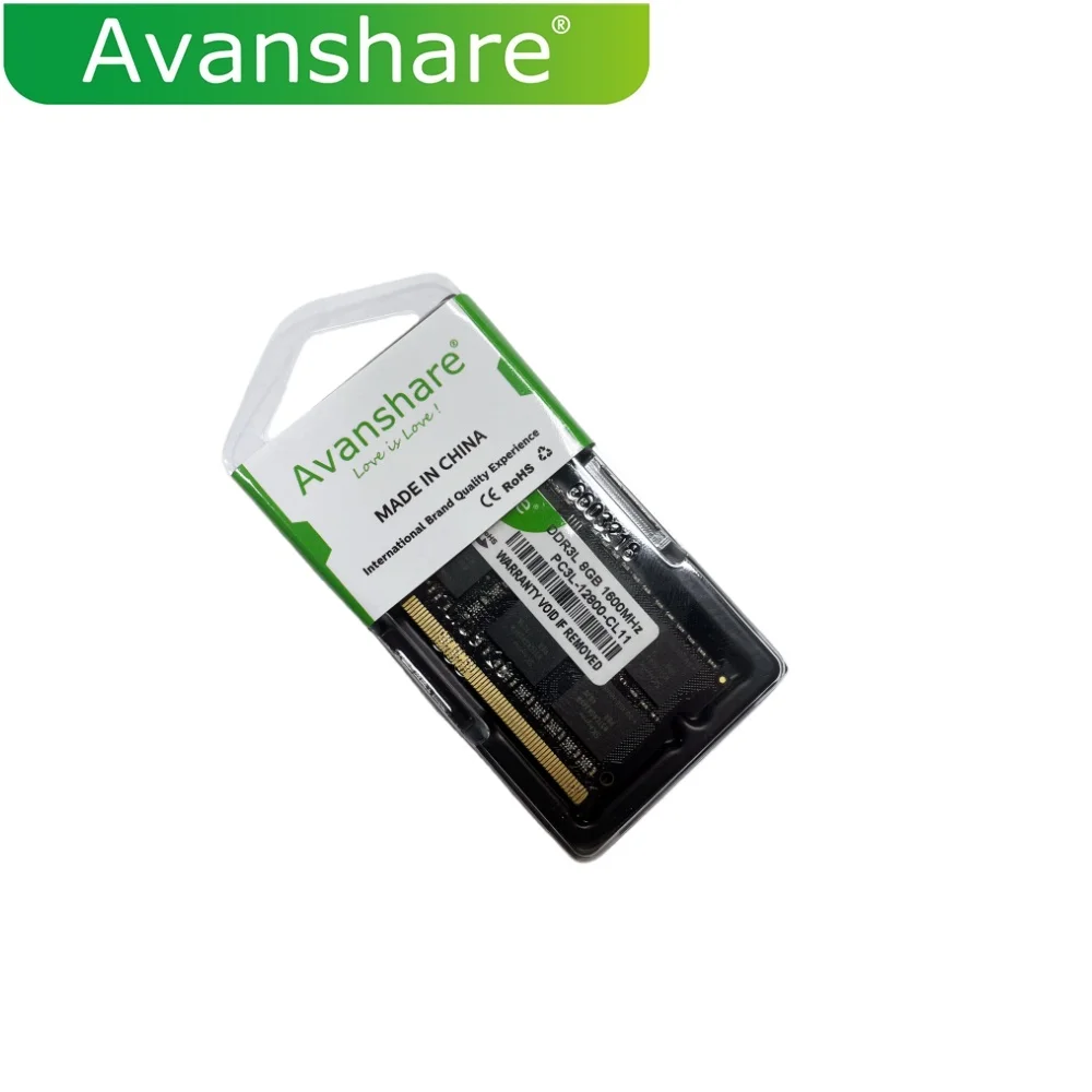 Avanshare 10 pezzi di memoria RAM per laptop DDR3 DDR3L 8 GB 4 GB 1600 MHz 1333 MHz SODIMM 1,35 V 1,5 V PC3/PC3L-12800S PC3-10600S Non-ECC