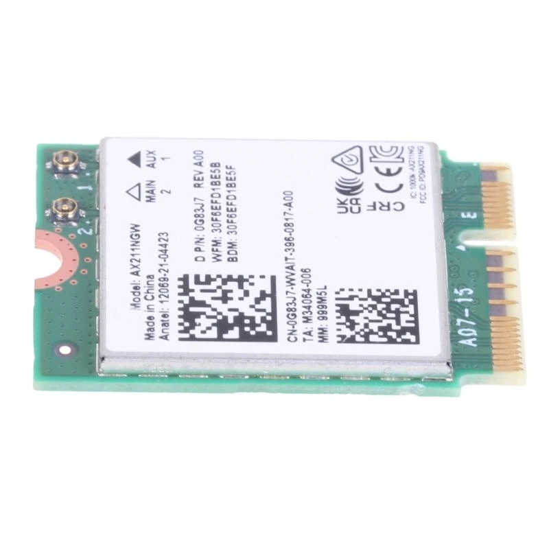 

AX211NGW Networking Adapter Wifi6e Card Cnvio2 Fast Bluetoothcompatible 5.3
