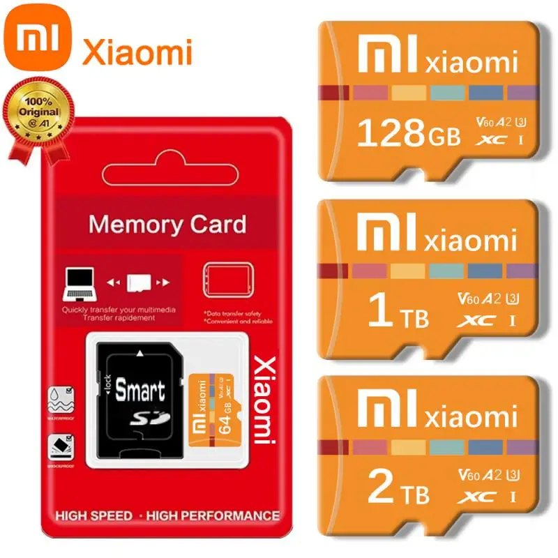 Xiaomi Original 2TB SD Card Memory Card TF/SD 128GB 256GB 512GB Mini Memory Card Class10 For Camera/Phone 2024 NEW