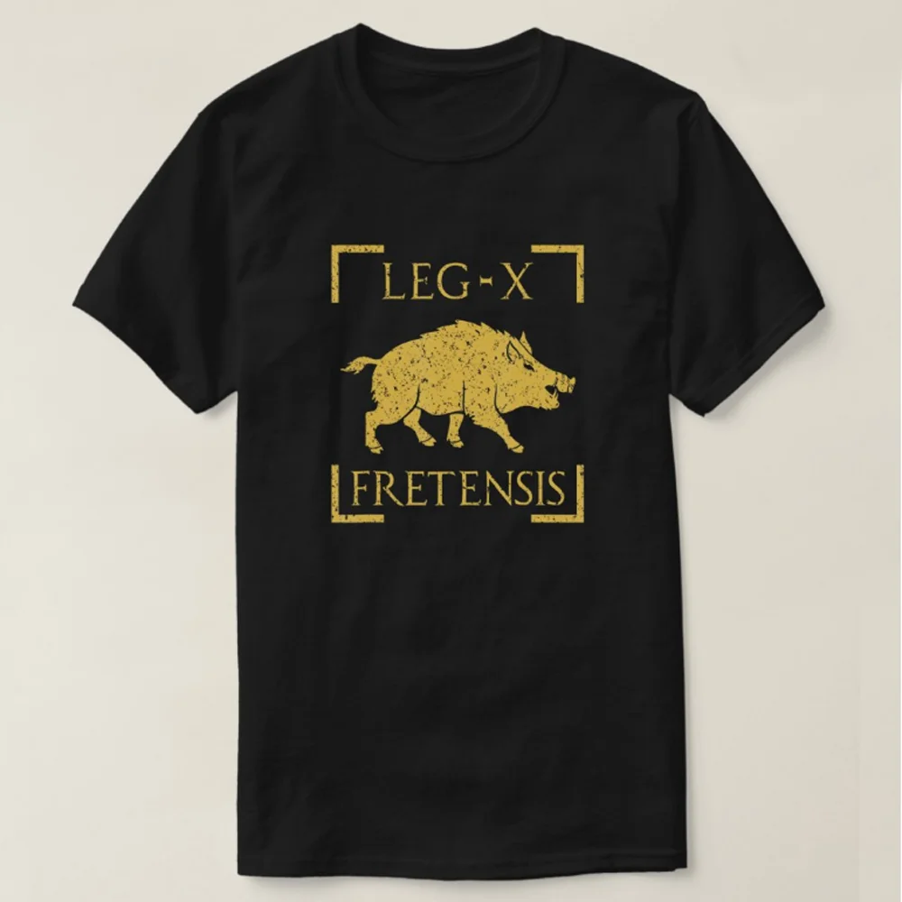 Roman Legion - Legio XX Valeria Victrix Vexillum Boar Symbol T-Shirt 100% Cotton O-Neck Short Sleeve Summer Casual Mens T-shirt