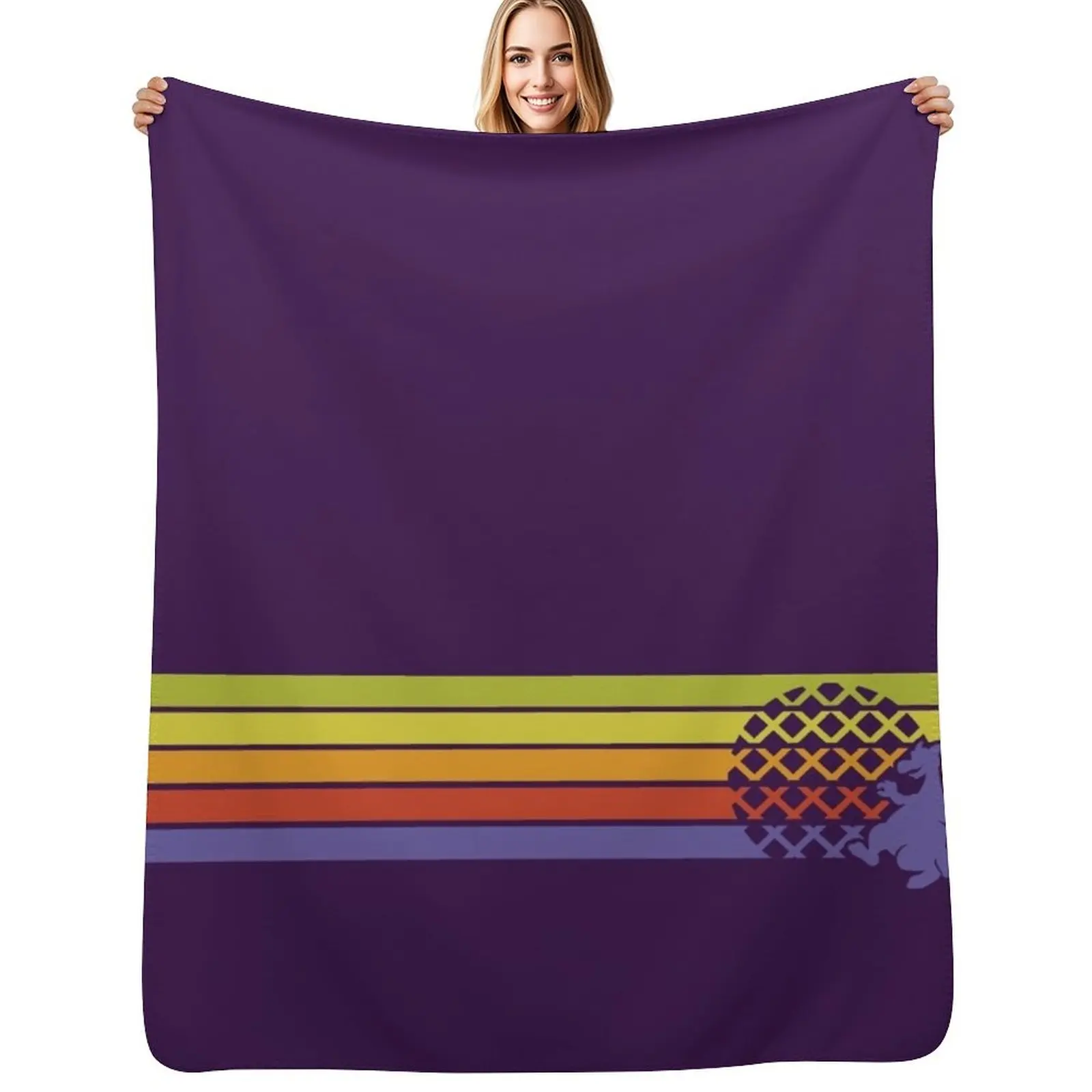 

Retro Dragon Stripes Throw Blanket Cozy Microfiber Throw Blanket for Home Bedroom