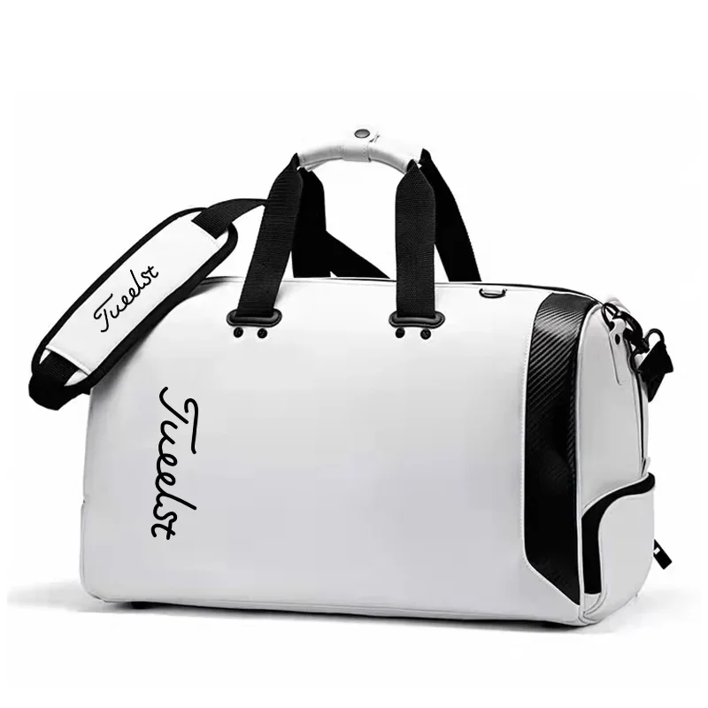 Bolsa de Golfe em PU Impermeável, Grande Capacidade, Com Compartimento Independente para Calçados, Bolsa Esportiva Boston 45*25*27
