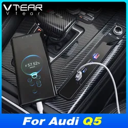 For Audi Q5/ Q5 Sportback USB Type-C Splitter adapter Fast Charger Shunt HUB Docking Station Interior Accessories 2018-2024