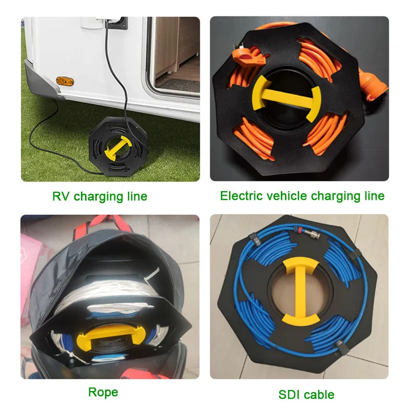 Outdoor Cable Tidy Reel 25M Storage Reel Wire Extension Tidy Frame Roll Up Stand For Caravan Yacht RV Cable Storage