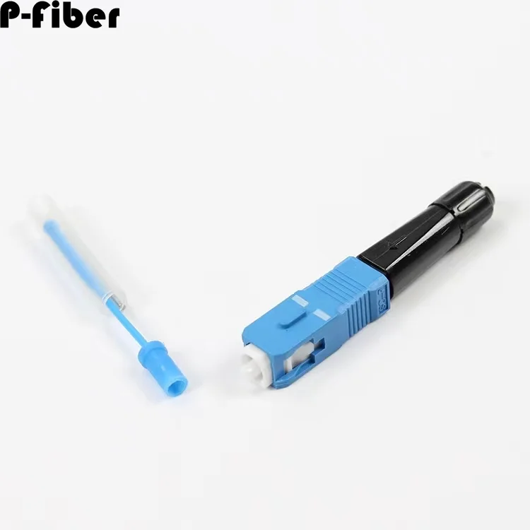 Optical fiber connector 5pcs FTTH optical fiber hot connector hot-melt SC/UPC fusion type optical fiber quick connector