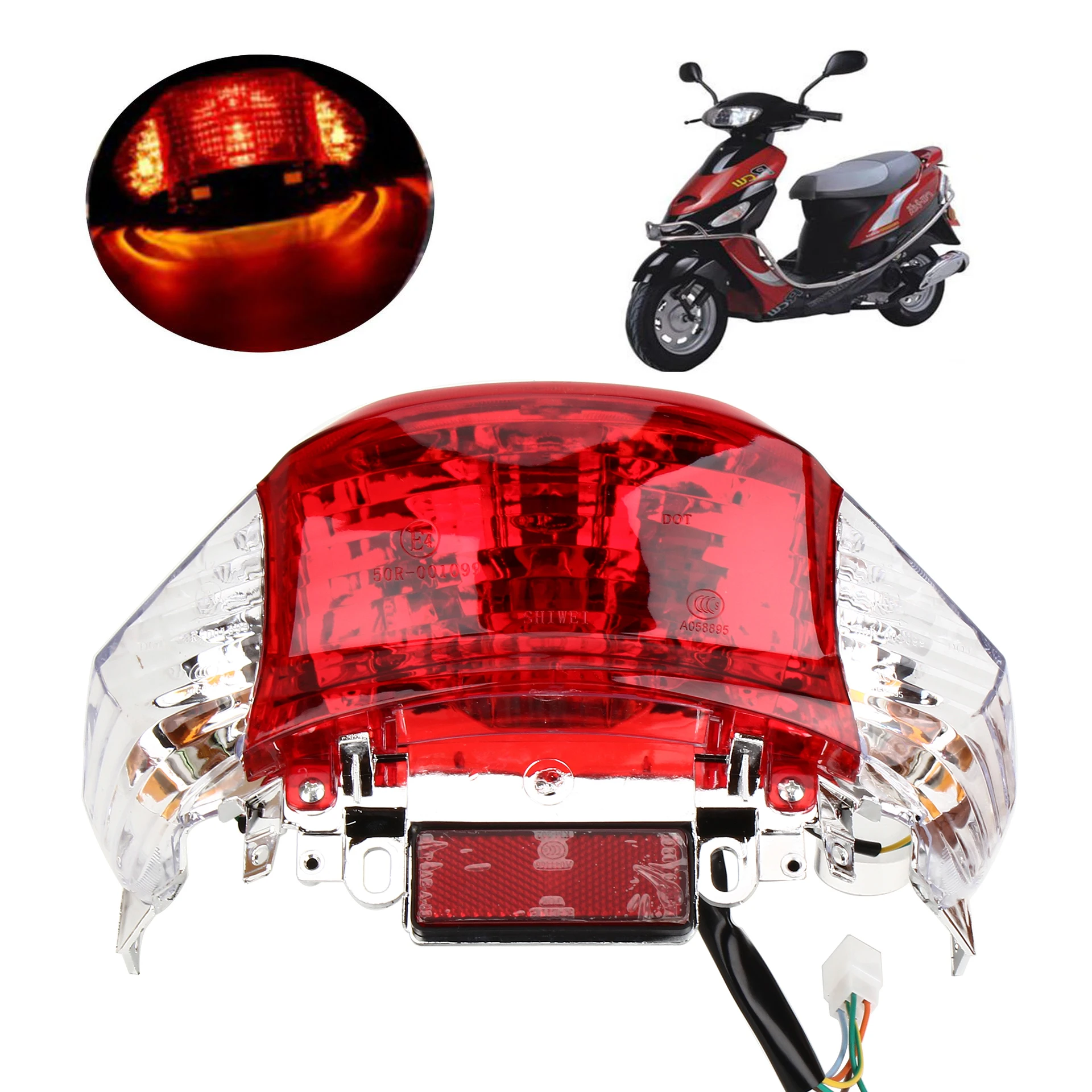 Tail Light Assembly Scooter Lighting Yuan Jia GY6 50 Light Riding Smart QM48QT Taillight Motorcycle Parts Replace Repair GY50WD