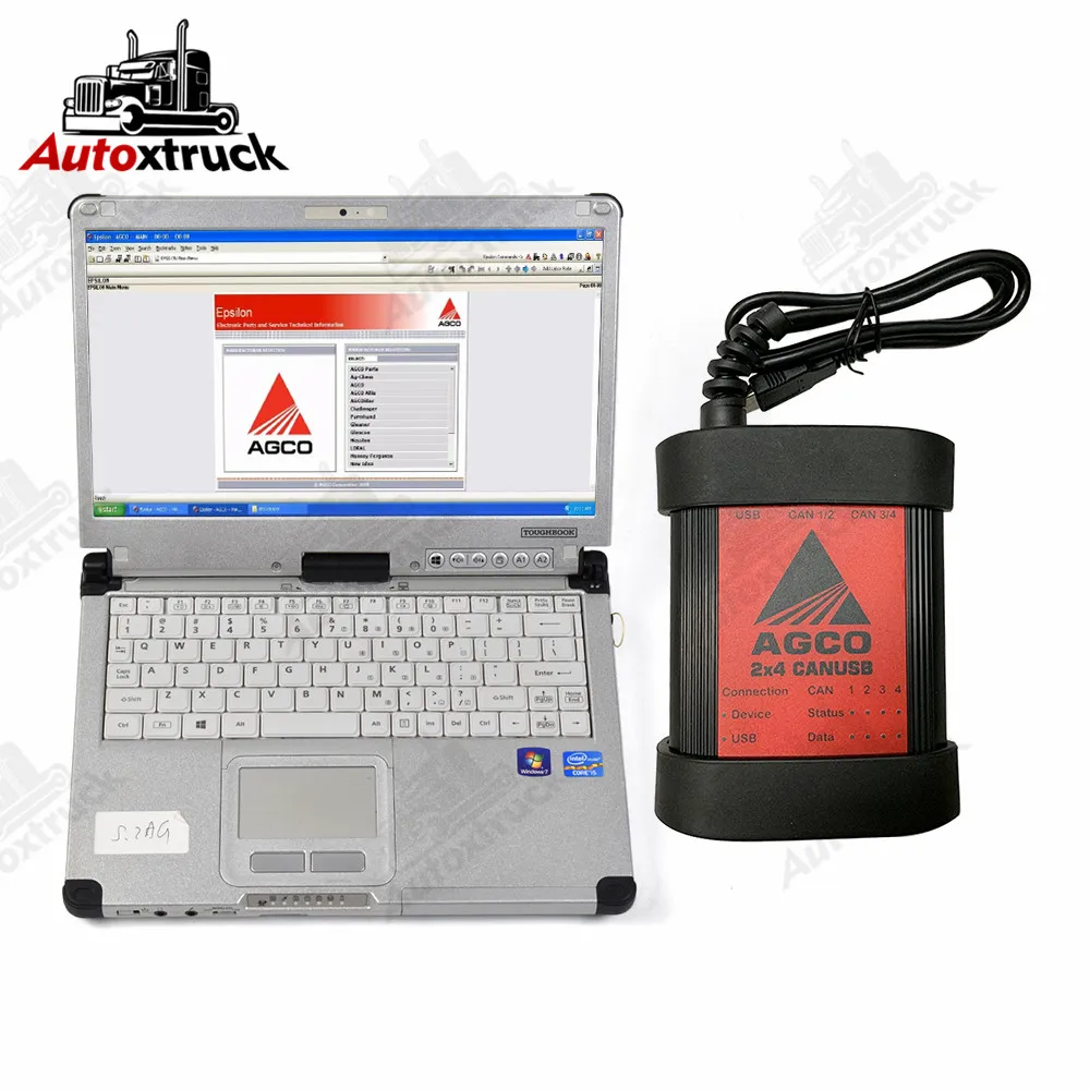 Massey Ferguson For AGCO Interface Agricultural Electronic Diagnostic Tool Tractor AGCO CFC2 CF-C2 Laptop