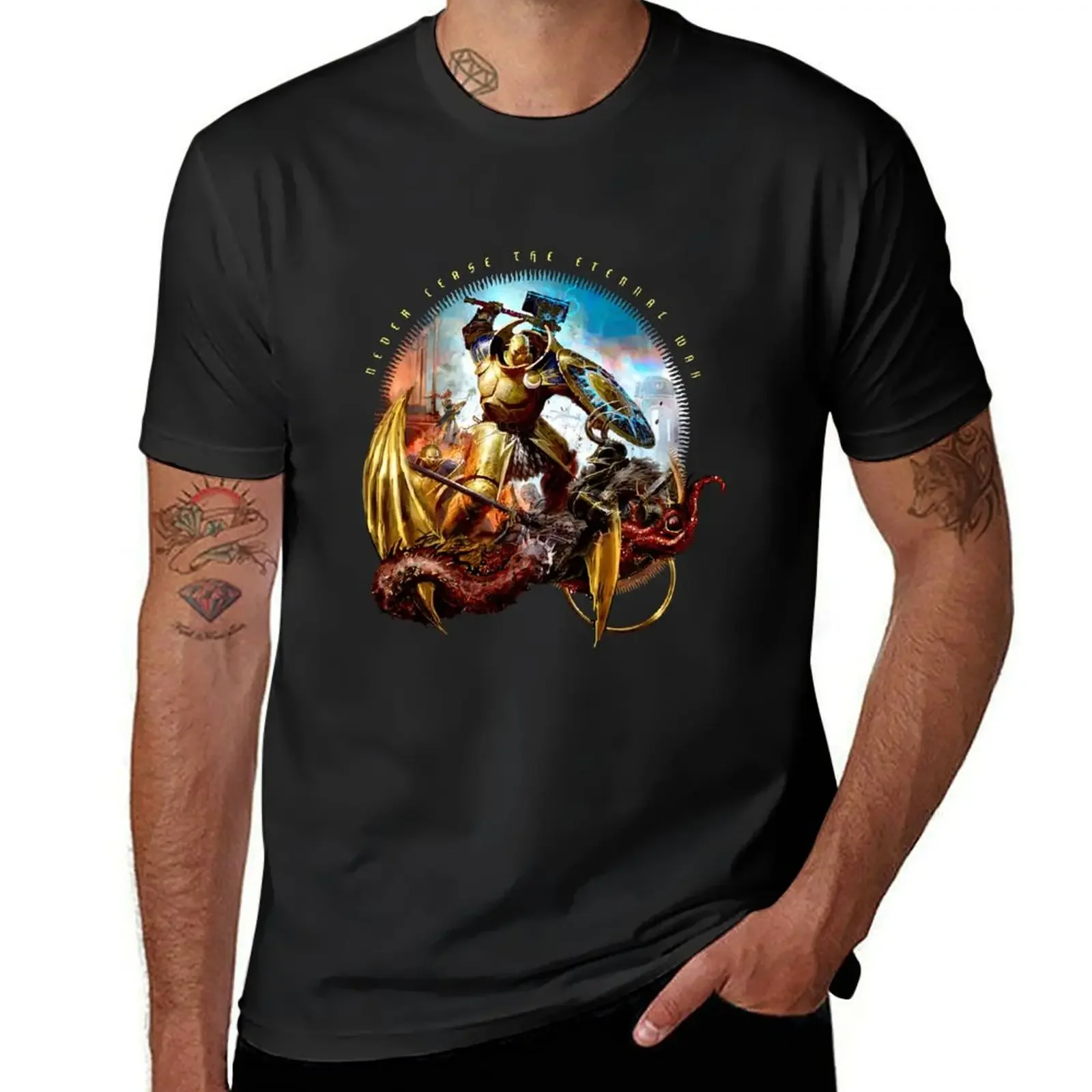 Stormcast Eternals Never Cease. T-Shirt graphic t shirt vintage anime clothes Men's t-shirts