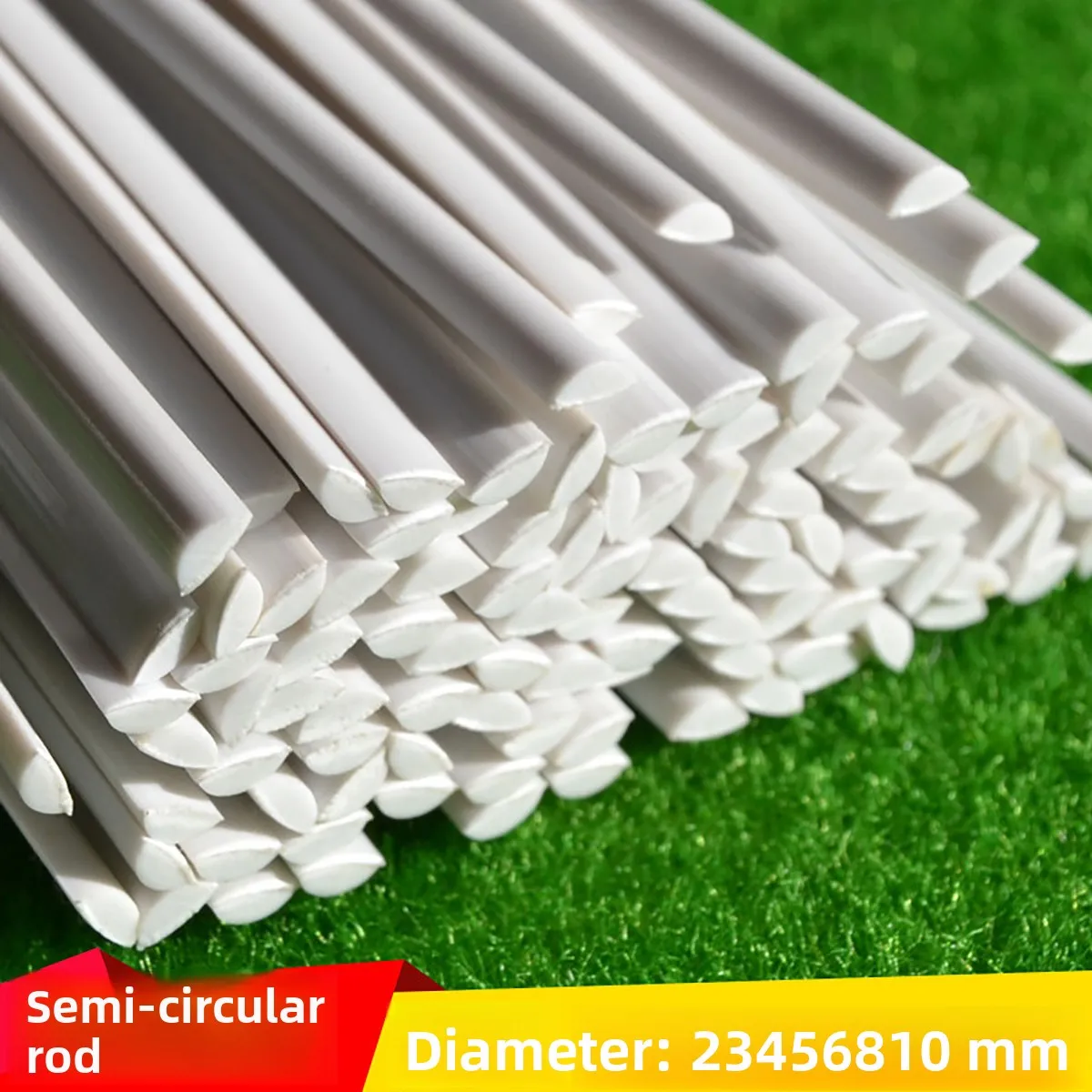 100pcs 1-5mm Scale ABS Smooth Plastic Model Half Round Rod for Architectural Model Layout Making Materials
