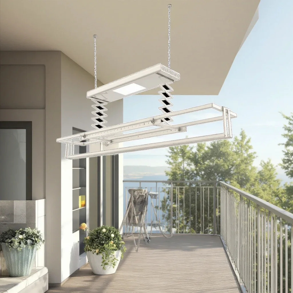 

Lifting Home Balcony Voice Controlled Remote Control Clothes Drying Rack