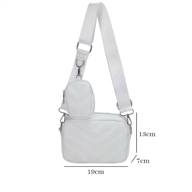 PU Leather Fashion Shoulder Bag Woman Large Capacity Women Composite Shoulder Bag Splash-proof Storable Zipper for Activities