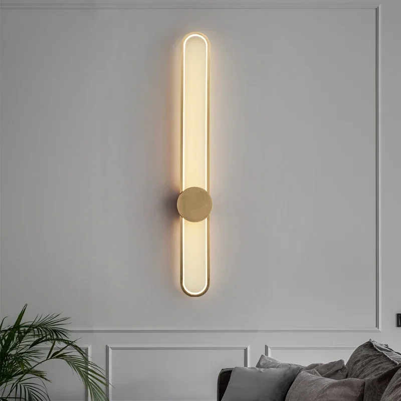 Imagem -03 - Luz de Parede Led Moderna para Decoração Doméstica Long Sconce Iluminação de Fundo Superfícies Montadas