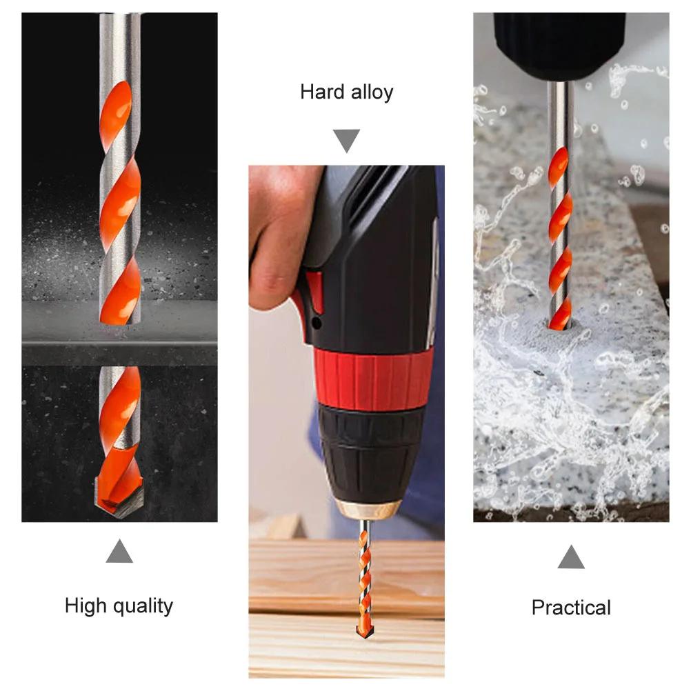 

10pcs Carbide Drill Bit Set Glass Ceramic Tile Hole Opener High Precision Grinding Durable Swivel Head For Power