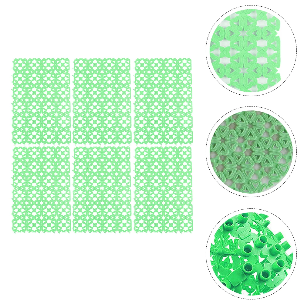 

6pcs Cage Floor Mats Pads Anti Slip Pet Accessories Plastic Grid Protective Cushions for Cat Dog Hamster Guinea Pig