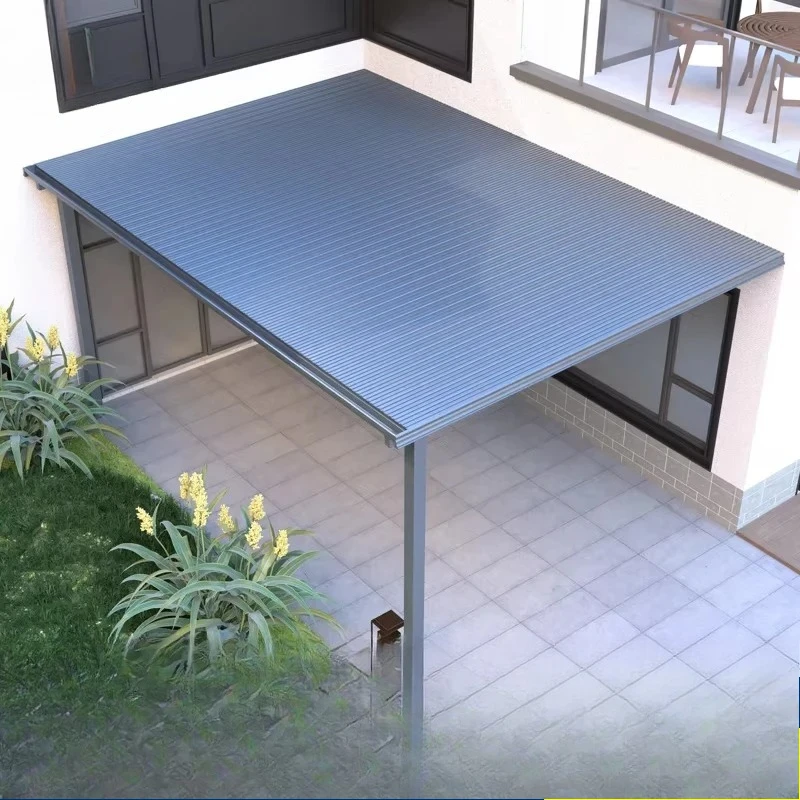 Luxury Aluminum Tile Awning  Outdoor Terrace Entrance Great Wall Board Pergola Metal Waterproof Sunshade  Plate Canopy Gazebo