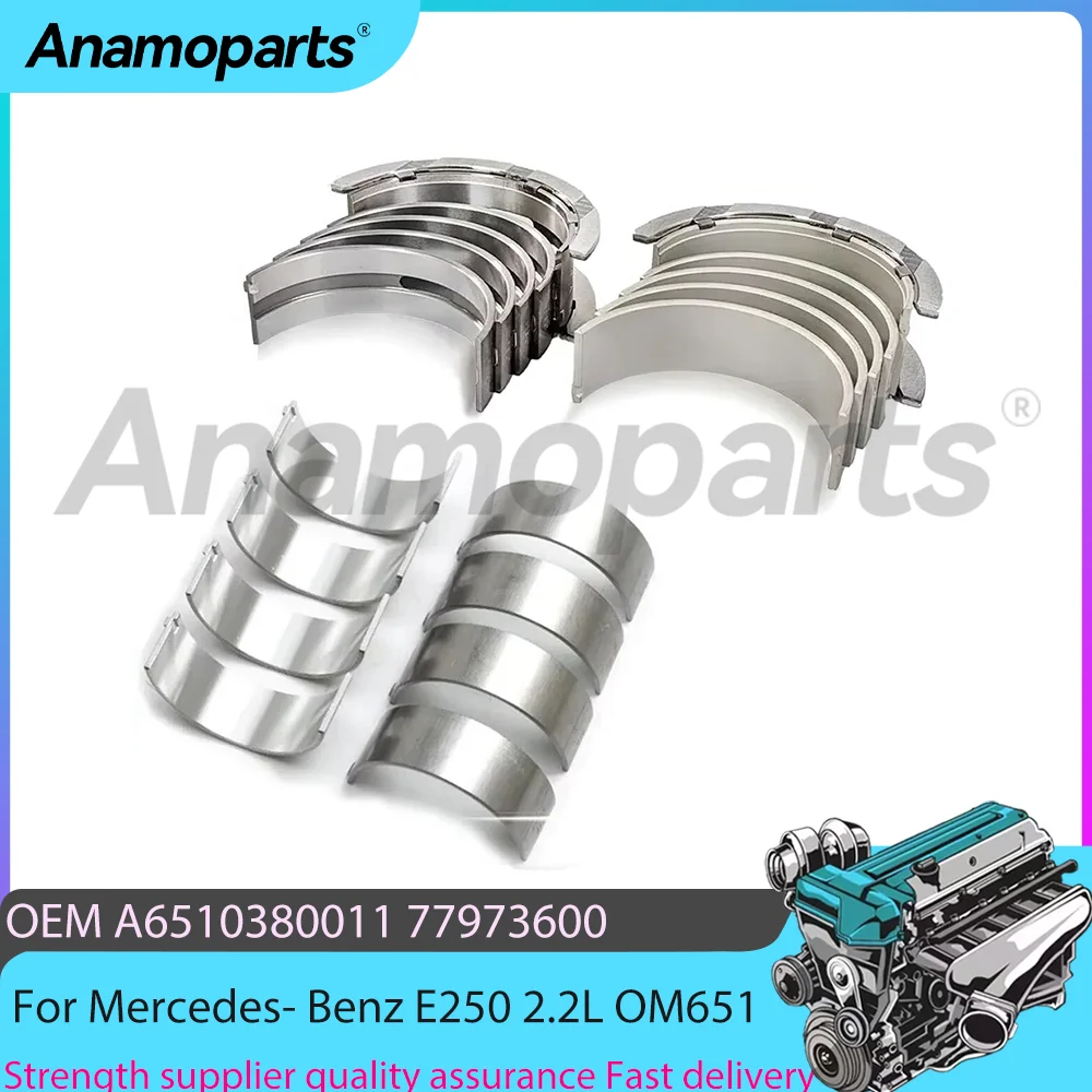 

Engine Main & Con Rod Bearing Set Fit 2.1 2.2 L T L4 Diesel For Mercedes-Benz E250 GLE300D SPRINTER 2500 2.1L 2.2L OM651 09-16