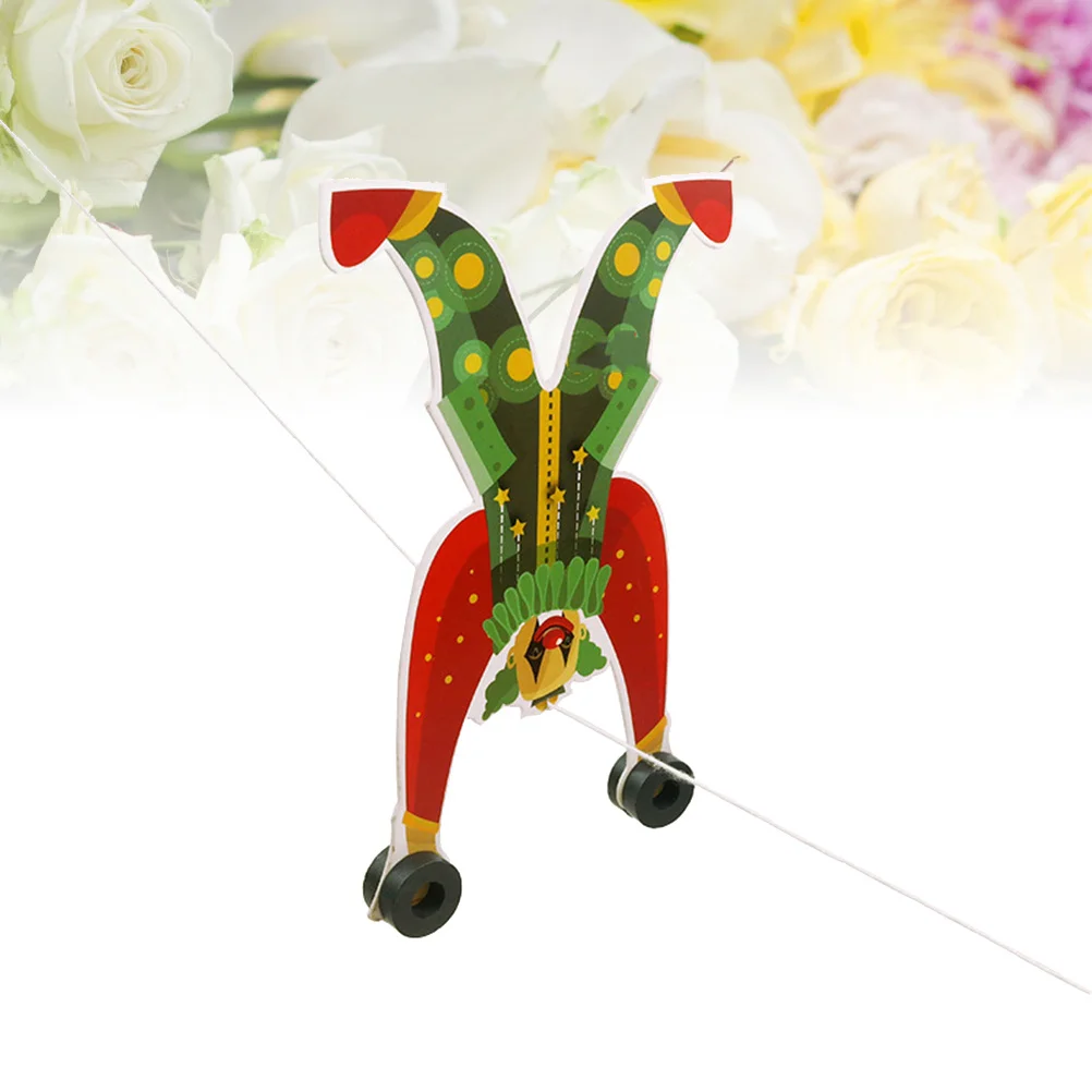 Clown Walking Wire Educational Balance Scientific Experiment DIY Gravity Principle Practice Game Children Hands-on Intelligence