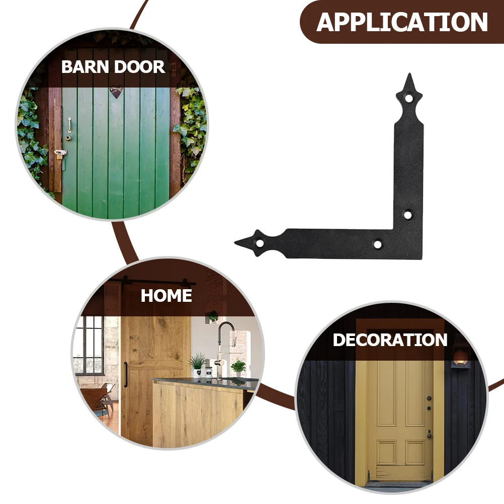 

4Pcs Heavy Duty Iron L Brackets Corner Guards Reinforcement Furniture Hardware for Shelves Tables Door Frames Corner Brace