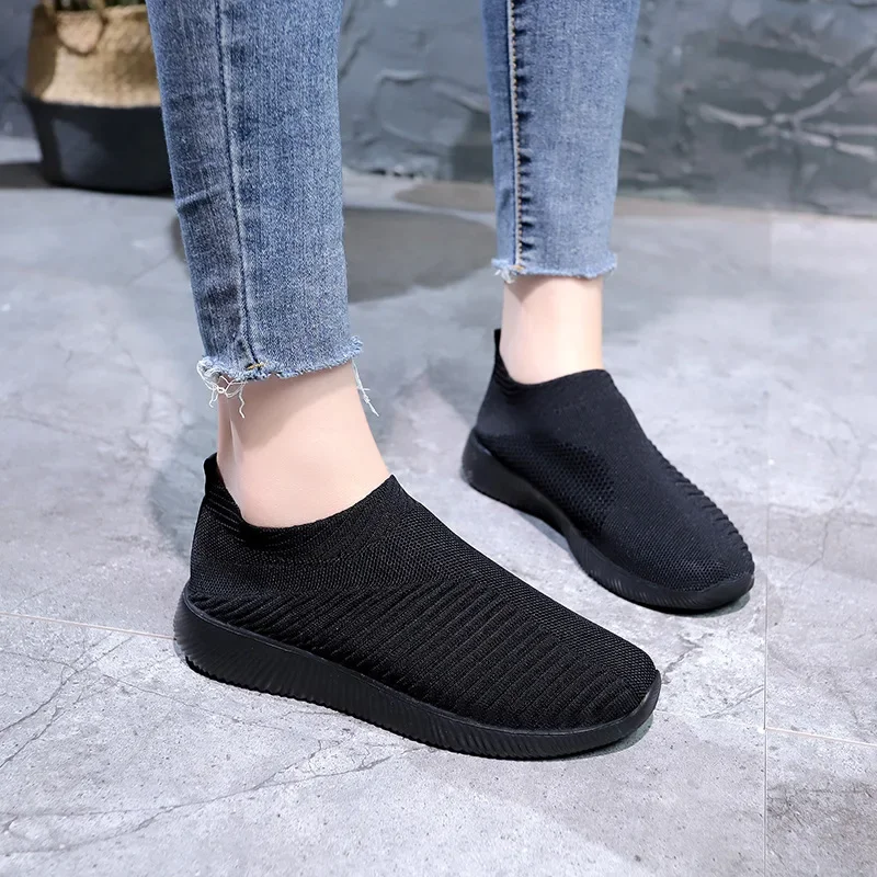 

New Shoes Fashion Sneakers Women Walking Women Casual Shoes Flat Platform Sneakers Sock Chunky Sneakers Slip on Mesh Shoes Women