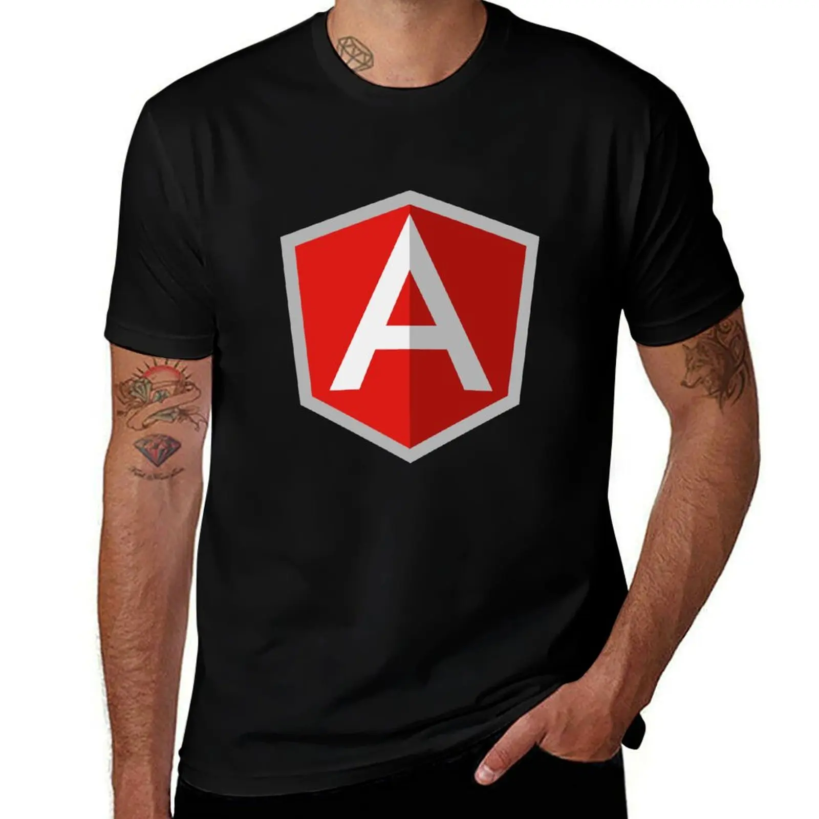 Angular Angular.js Official Logo T-Shirt Lightweight Print T-Shirt