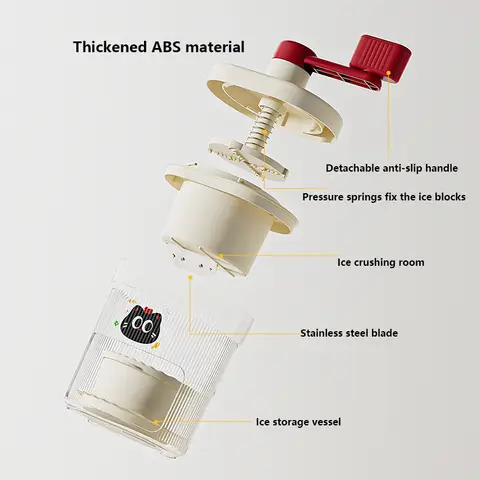 घरेलू छोटे आकार के हाथ से चलने वाले स्मूथी बनाने की मशीन, रसोई के लिए हाथ से बनाई गई बर्फ तोड़ने वाली मशीन, बर्फ कोल्हू, मैनुअल बर्फ कोल्हू 10 best sales बर्फ तोड़ने वाला - №9