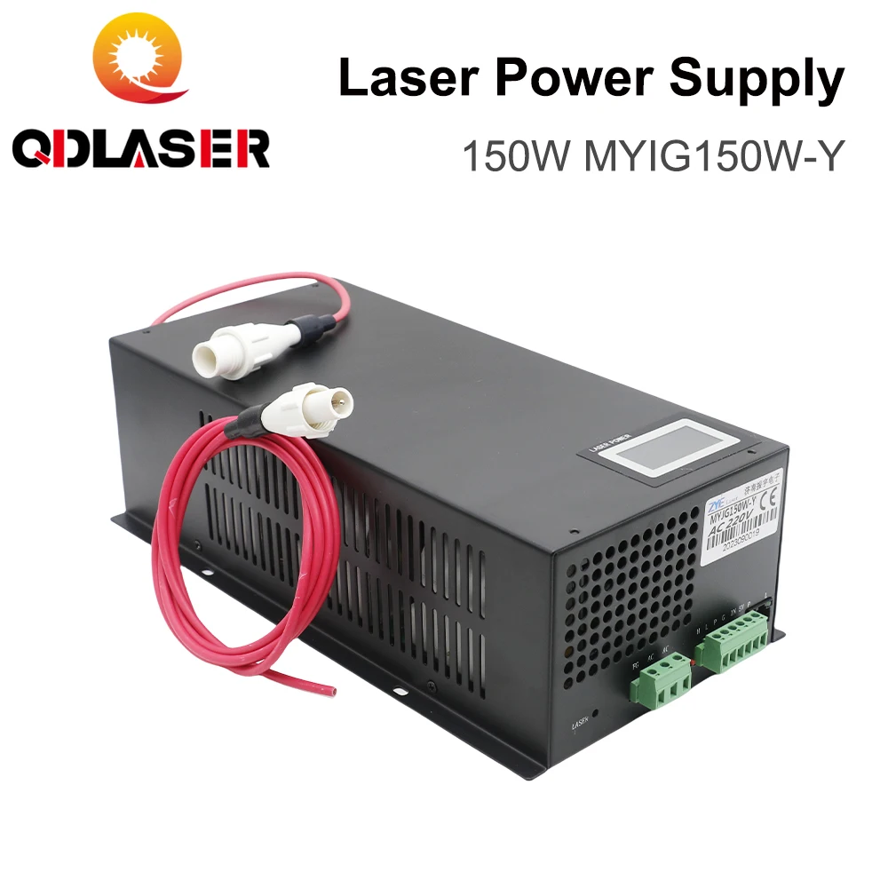 QDLASER MYJG150W-Y ZYE 150W Display Co2 Laser Power Supply Metal Box Source For Glass Tube Laser Engraving Cutting Machine