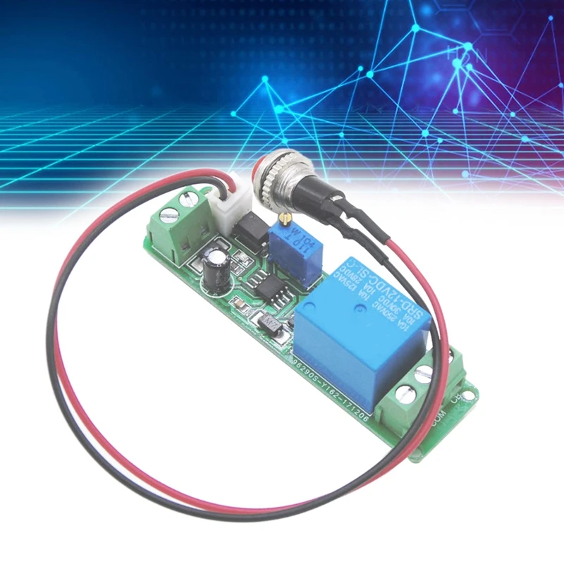 DC 12V Timing Timer Delay 1-10S Time Adjustable Relay With Indicator Light Turn OFF Relay Module Trigger Delay Switch